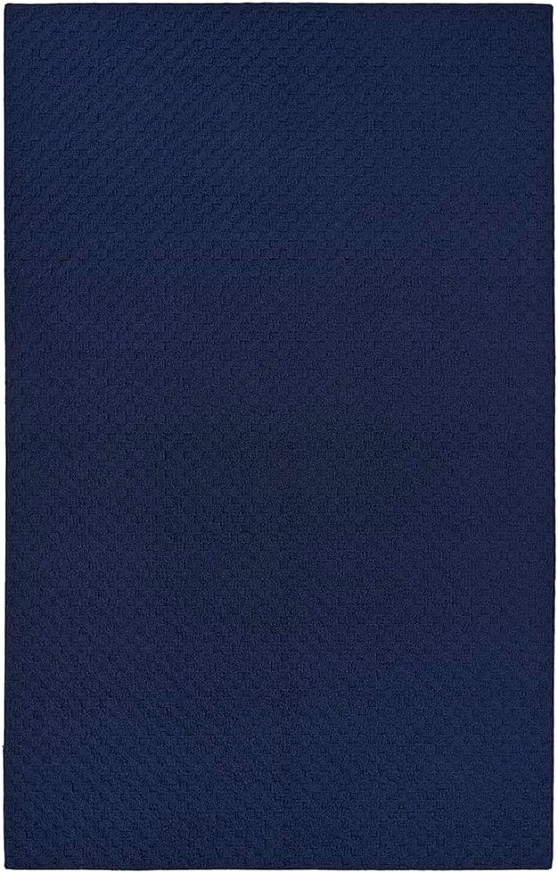 Garland Rug Town Square Navy Blue 6ft x 9ft Non Slip Area Rug