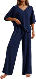 Ekouaer Women's 2 Piece Lounge Pajama Set - Soft and Cozy Comfort