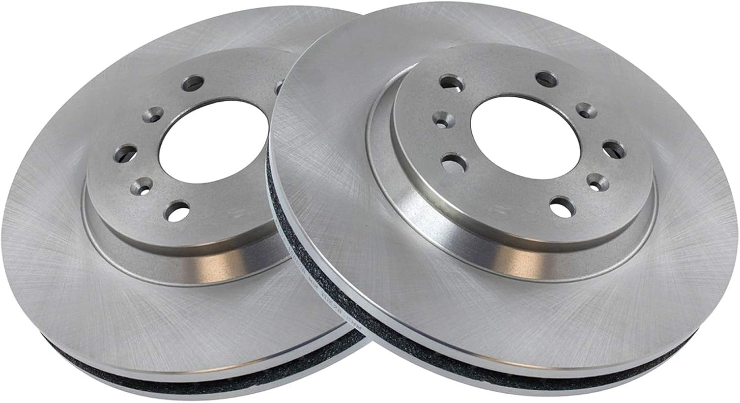 TRQ Front Brake Rotors Set Vented for Buick and Chevrolet Cars