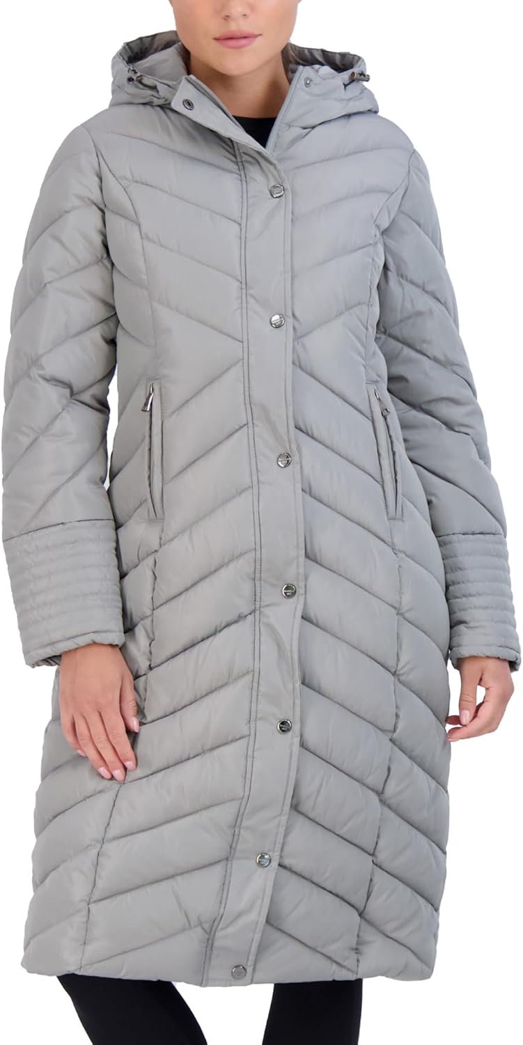 Womens Maxi Puffer Winter Coats - Long Quilted Jackets