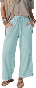 Women's Yoga Pants Lightweight Wide Leg Sweatpants - Flattering High