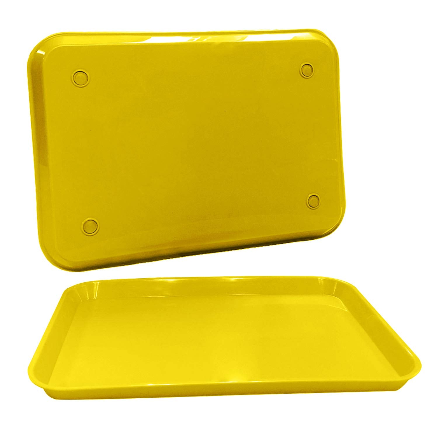 12 Yellow Dental Autoclavable Plastic Instrument Trays for Clinics