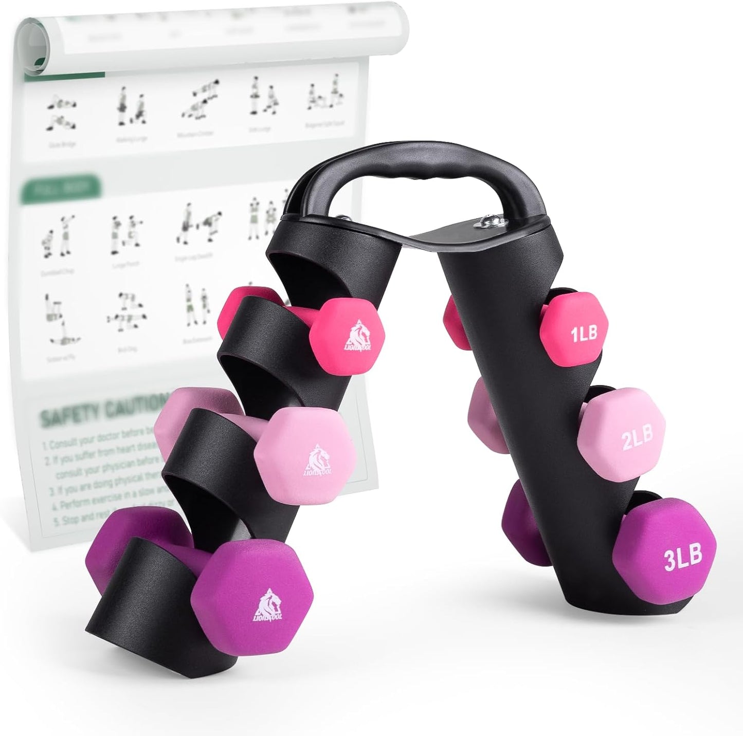 Neoprene Coated Dumbbell Set for Strength Training and Fitness