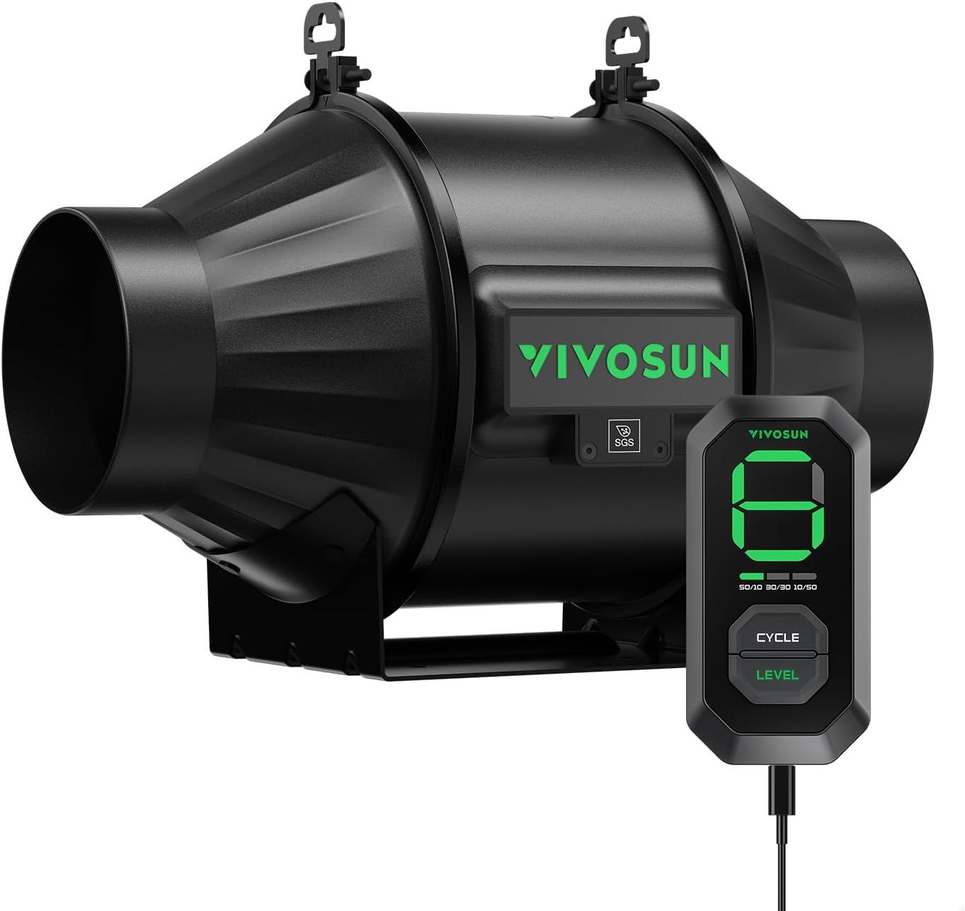 VIVOSUN AeroZesh T4 210 CFM EC Inline Fan - Precision Grow Tent Ventilation