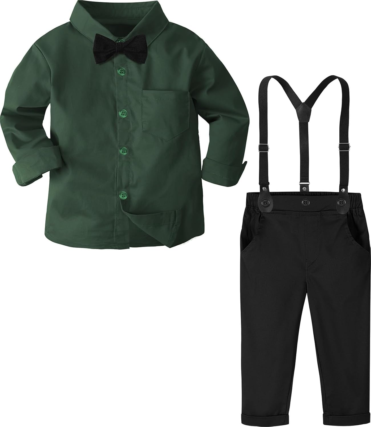 Toddler Boys Suit with Suspender for Weddings and Special Events
