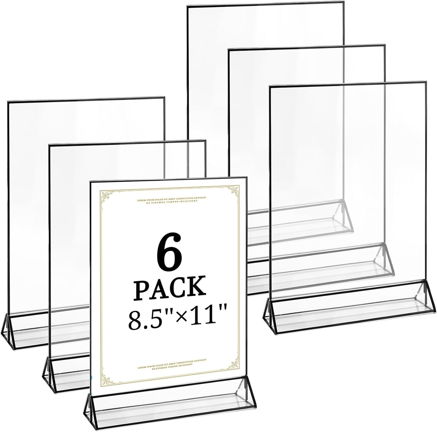 Clear Acrylic Sign Holders for Weddings, Offices, and Events