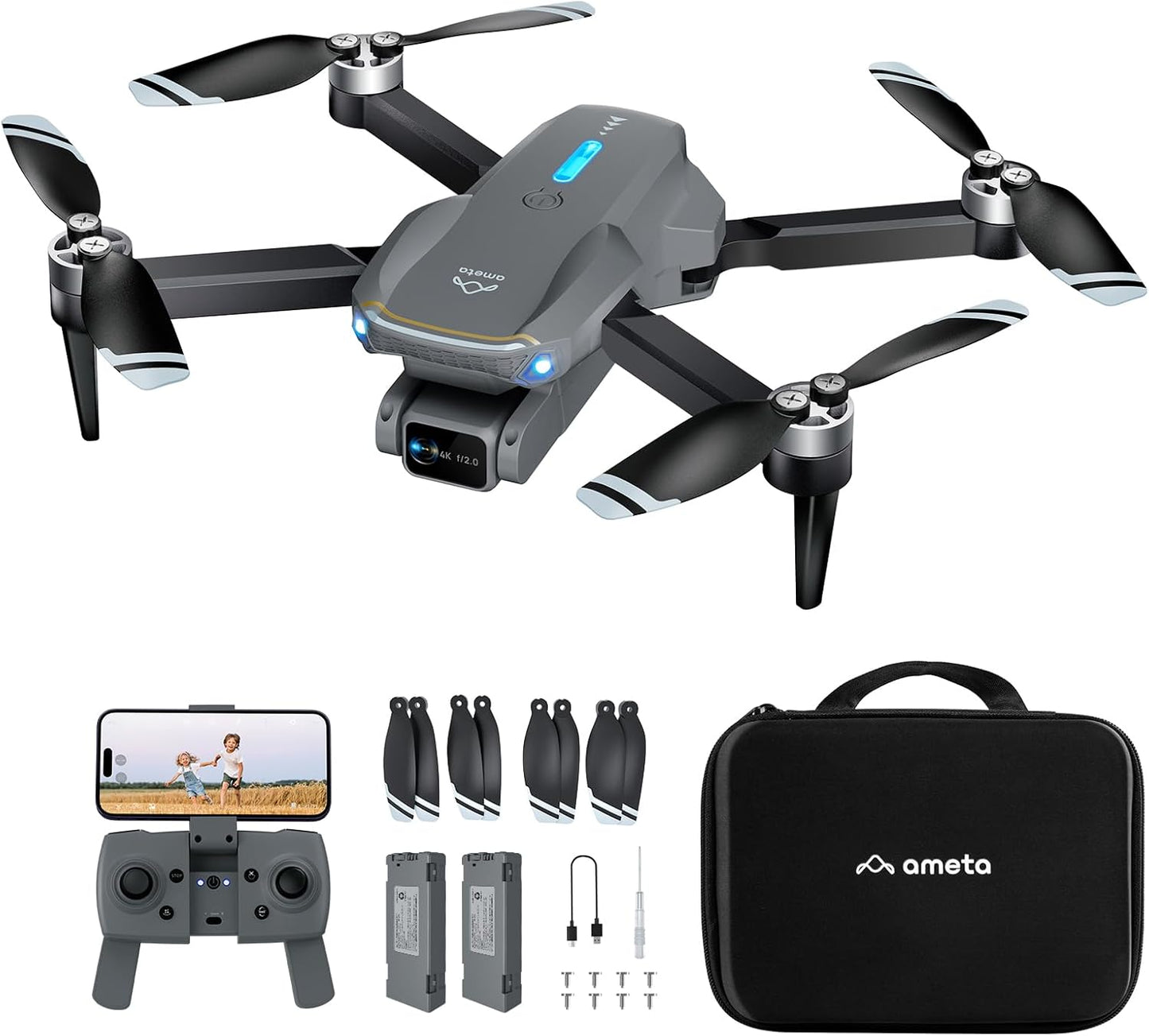 4k HD Camera Foldable Drone, 36 Min Flight Time