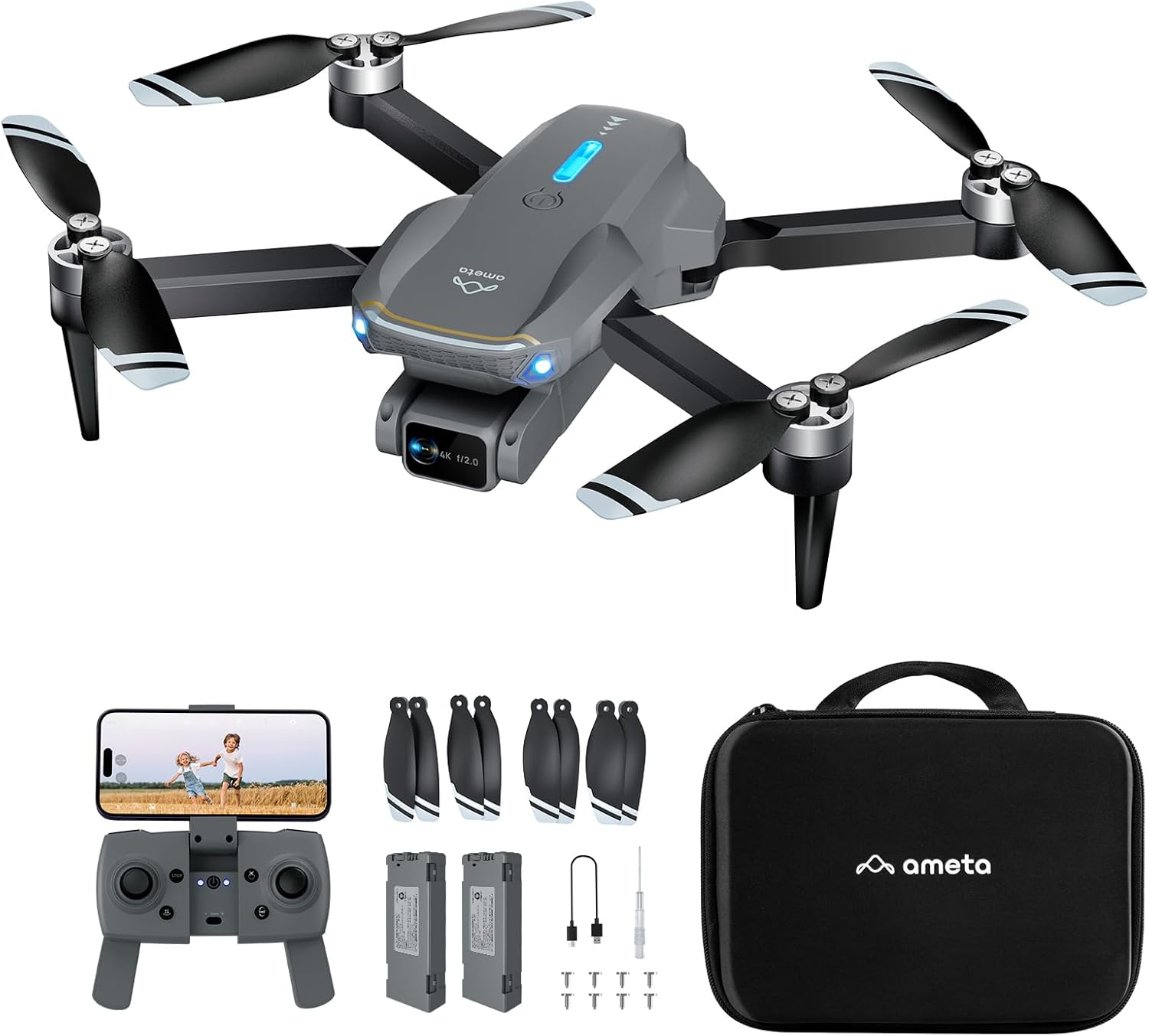 4k HD Camera Foldable Drone, 36 Min Flight Time
