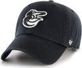 47 MLB Black White Outline Primary Logo Clean Up Cap - Adjustable Fit