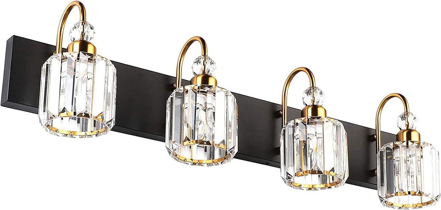 Ralbay LED Modern Vanity Lights for Bathroom with Crystal Design