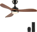 42 in Wood Ceiling Fan with Light and Remote - Quiet DC Motor