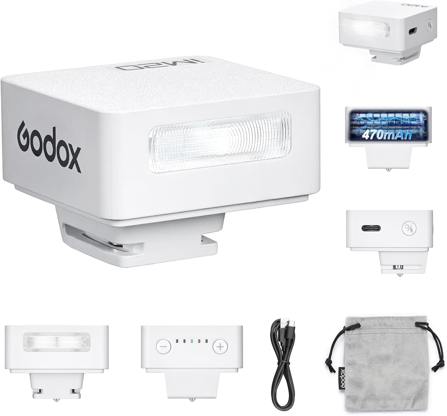 Godox iM20 Mini Flash for Camera with 5 Power Levels and More