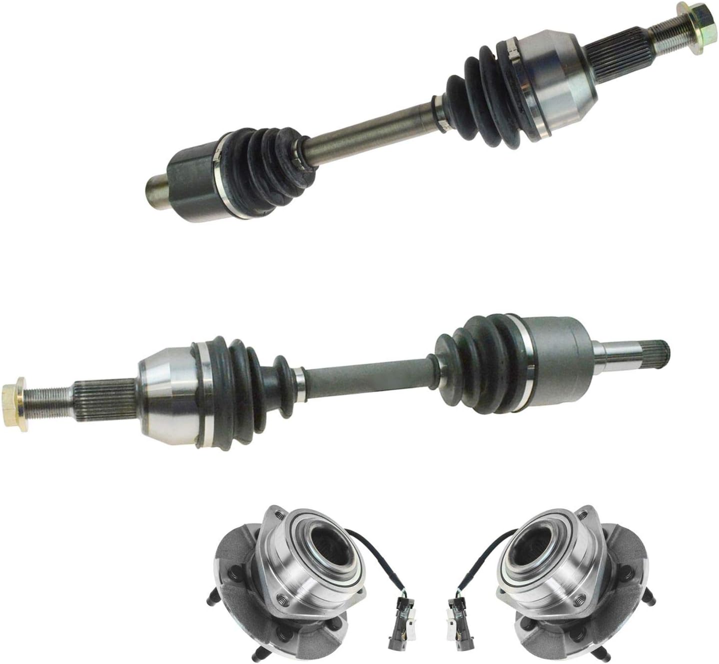 TRQ Front Drivetrain Kit CV Axle Shaft Assembly for Equinox
