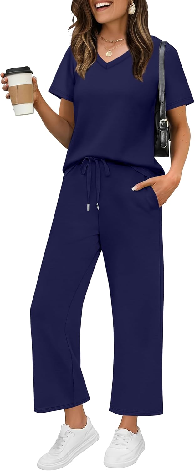 Stylish WIHOLL 2 Piece Summer Lounge Set for Women Travel