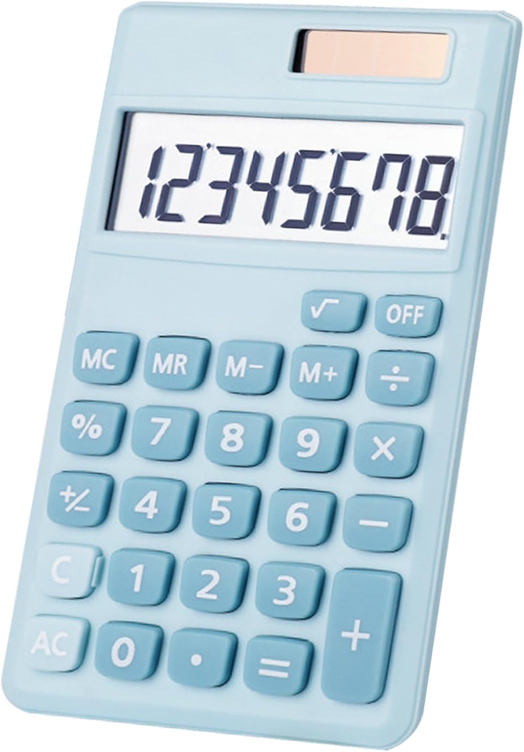 Compact Desktop Calculator for School, Office, Home - Light Blue