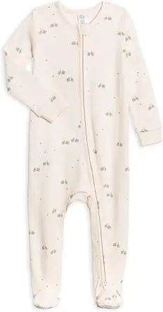 Baby Organic Cotton Peyton Zip Up Footed Sleeper for Infants 0-12m