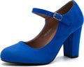 Women's Mary Jane Heels Closed Toe Chunky Block Heel Pumps - Classic