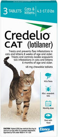 Credelio CAT Flea & Tick Chewable Tablets - 3-Month Supply