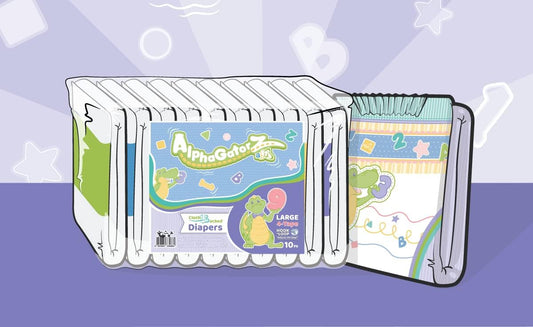 ABUniverse AlphaGatorz XL Diapers - 10 Pack: Ultimate Comfort!