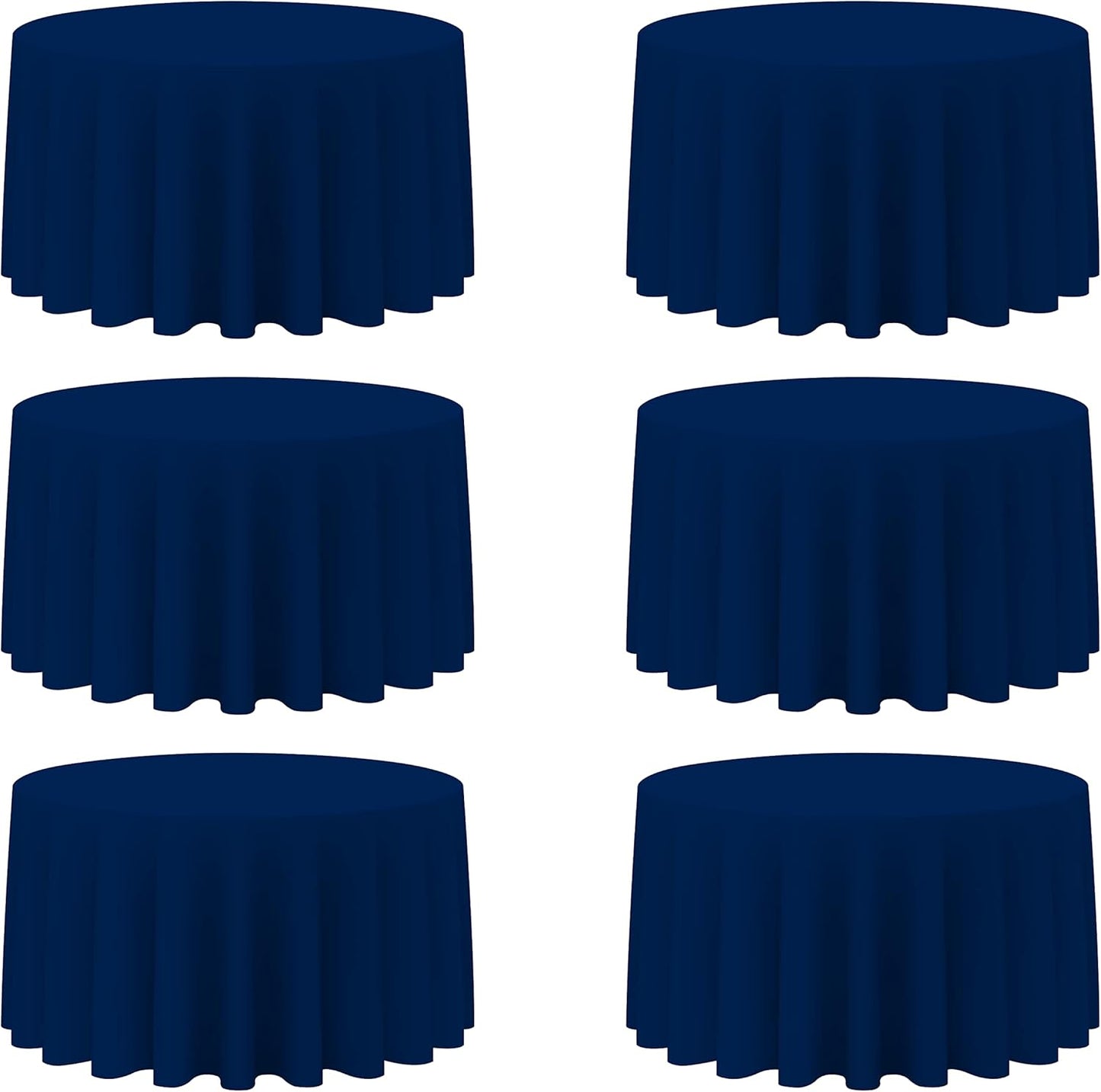 Navy Blue Round Tablecloths 120 Inch for Elegant Events and Parties