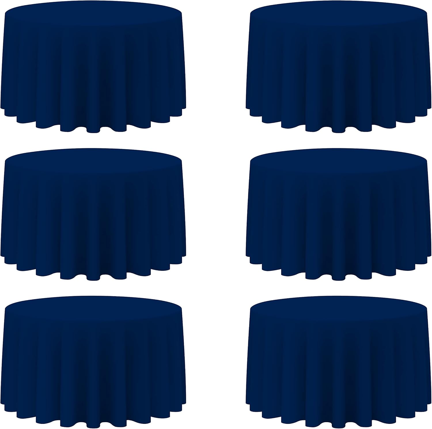 Navy Blue Round Tablecloths 120 Inch for Elegant Events and Parties