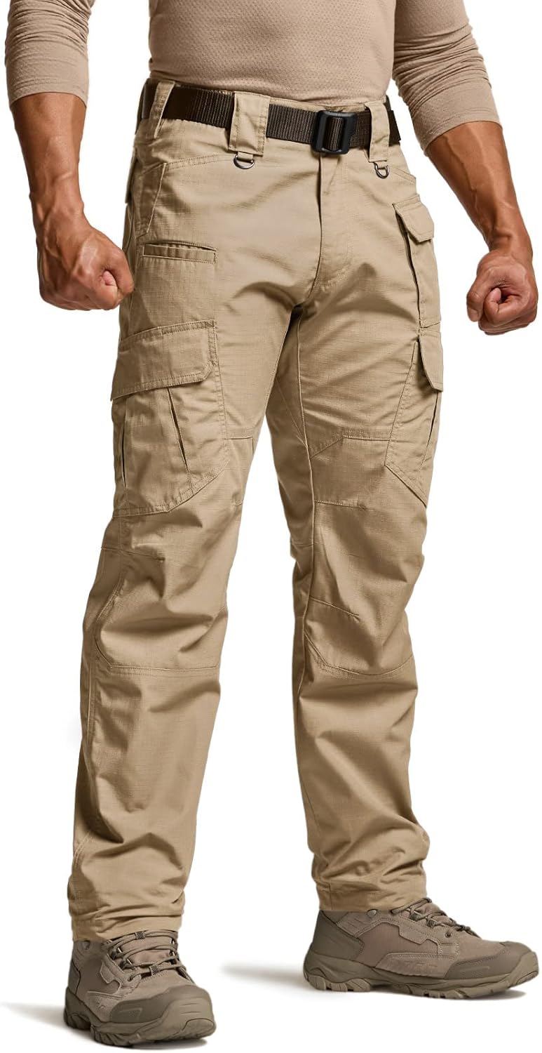 CQR Men's Tactical Pants: Lightweight Water Resistant Cargo Pants