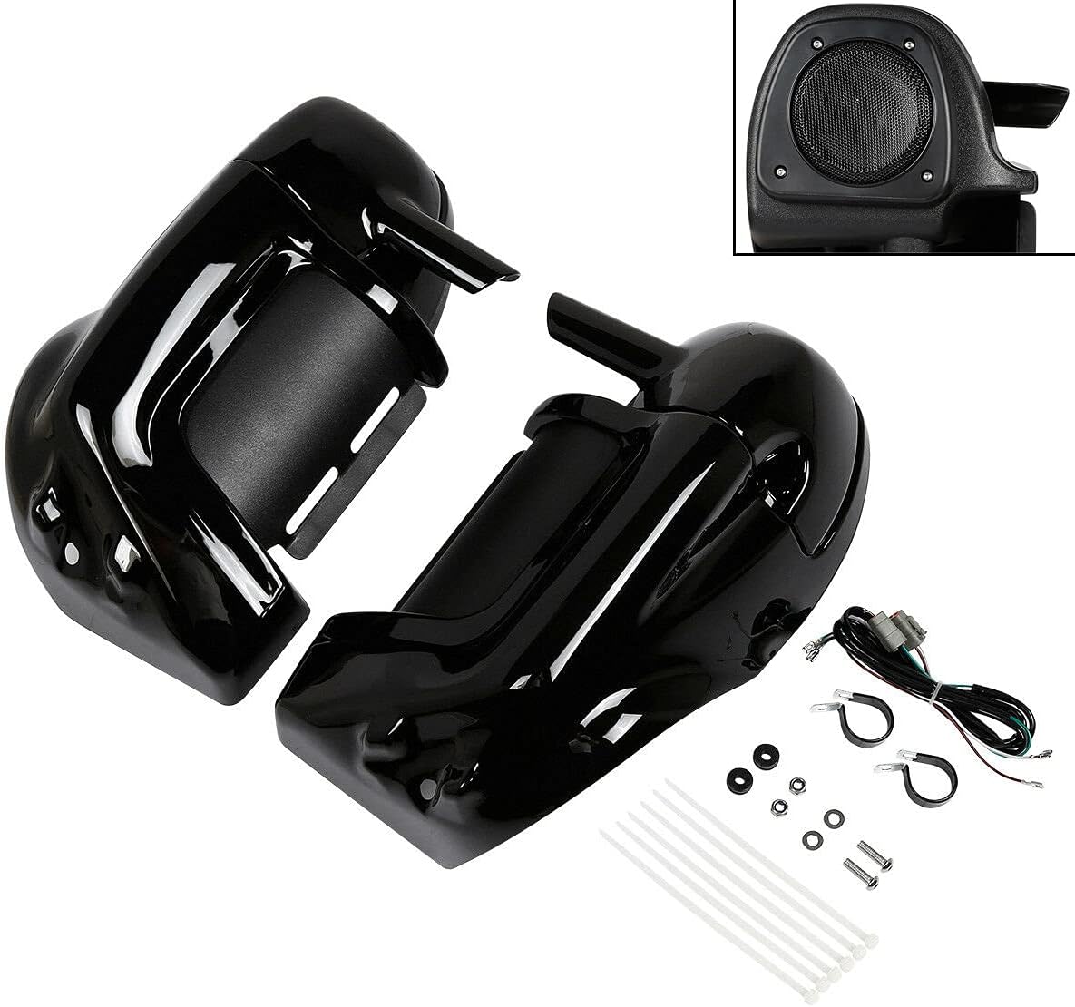 Green-L Lower Vented Fairings with Speakers for Harley Touring
