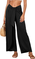 Herseas Womens Beach Pants Split Wide Leg Palazzo - Flowy Cover Up