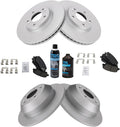 TRQ Front and Rear Brake Pad & Rotor Kit for Hyundai & Kia