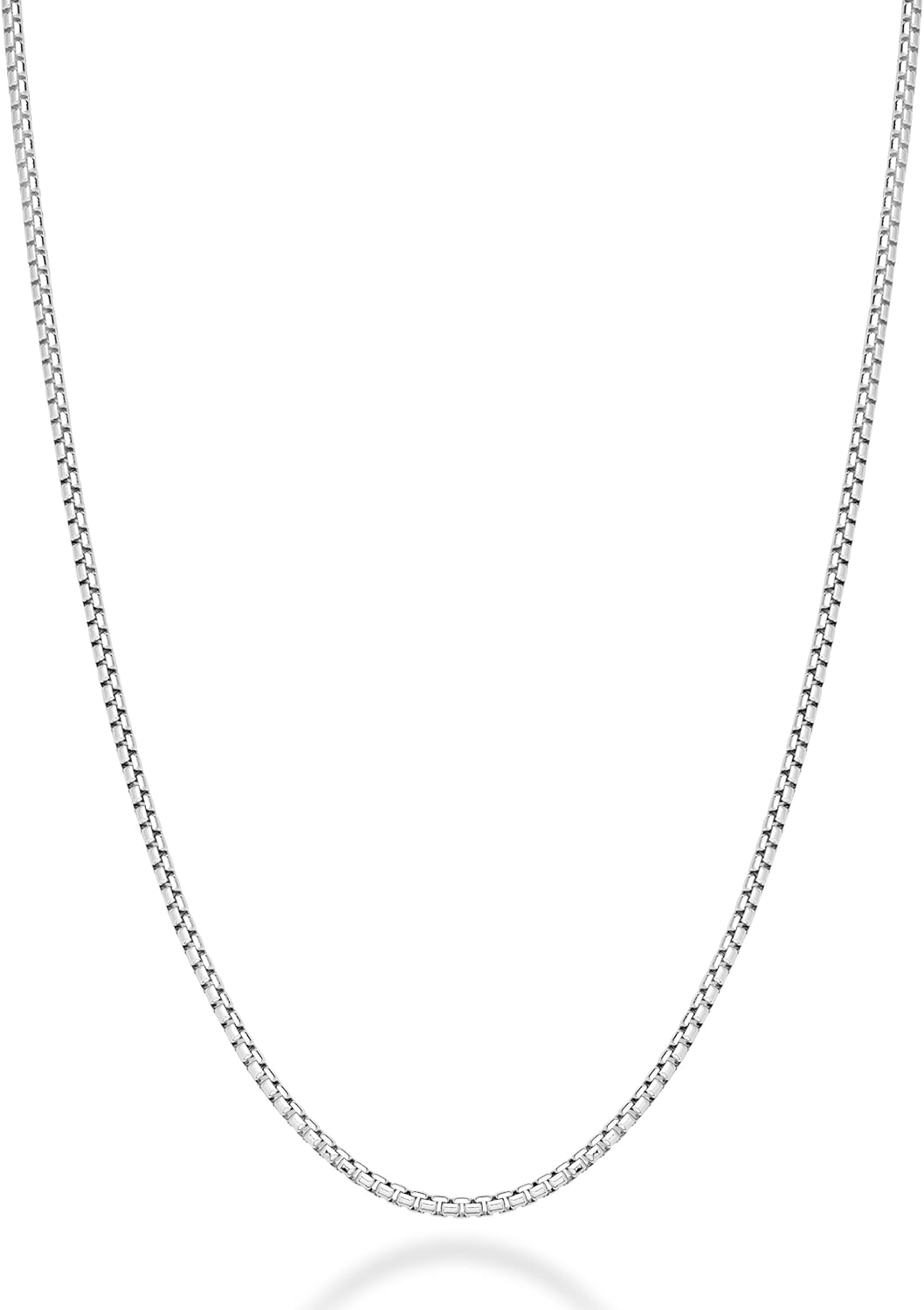 Miabella 925 Sterling Silver Box Chain Necklace for Everyday Elegance