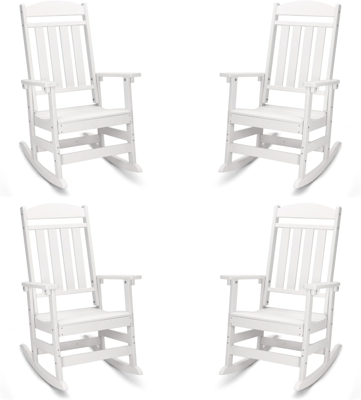 FOOWIN Outdoor Rocking Chair Set of 4 for Comfort and Style
