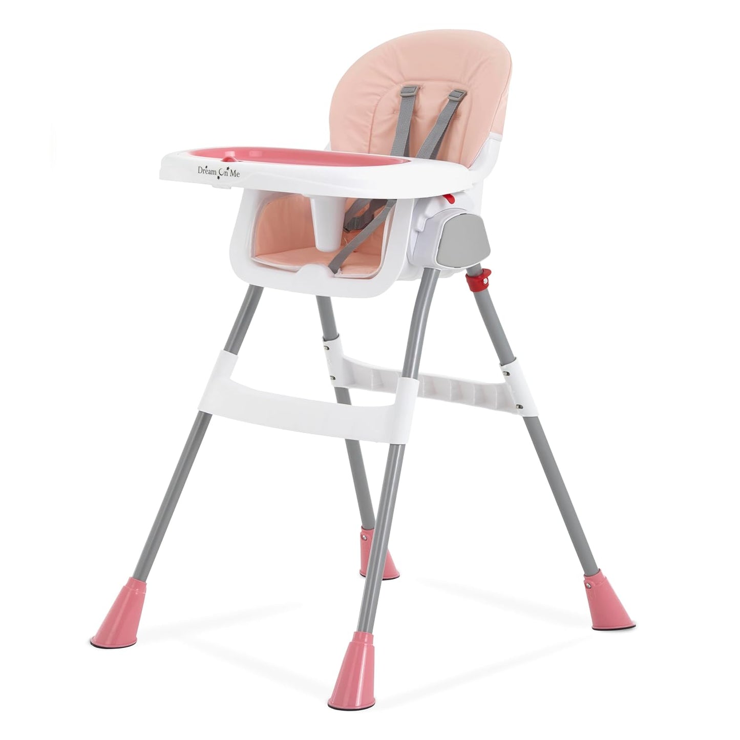 Dream On Me Portable 2-in-1 Tabletalk High Chair in Pink