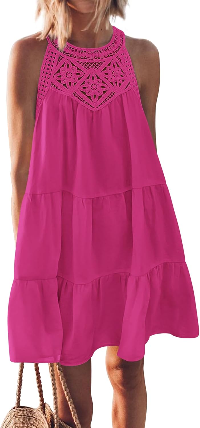 BTFBM Women Summer Halter Dresses Casual Spring 2025 Styles
