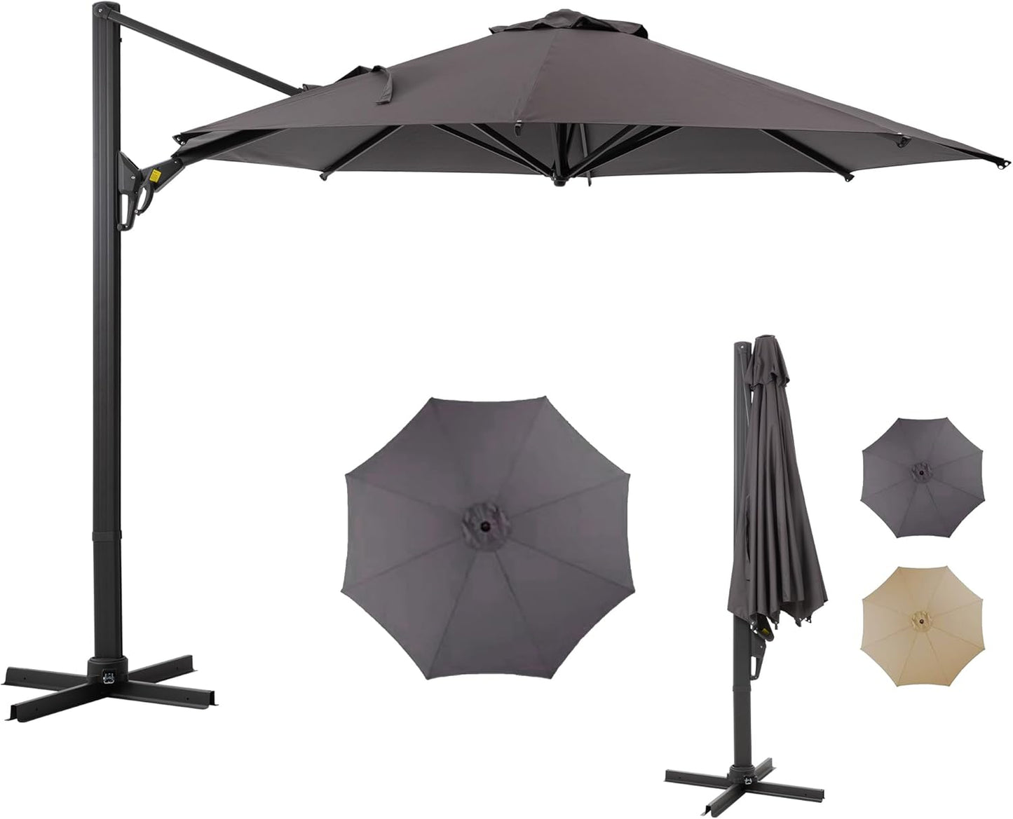Patio Umbrella with Push Button Tilt for Outdoor Spaces