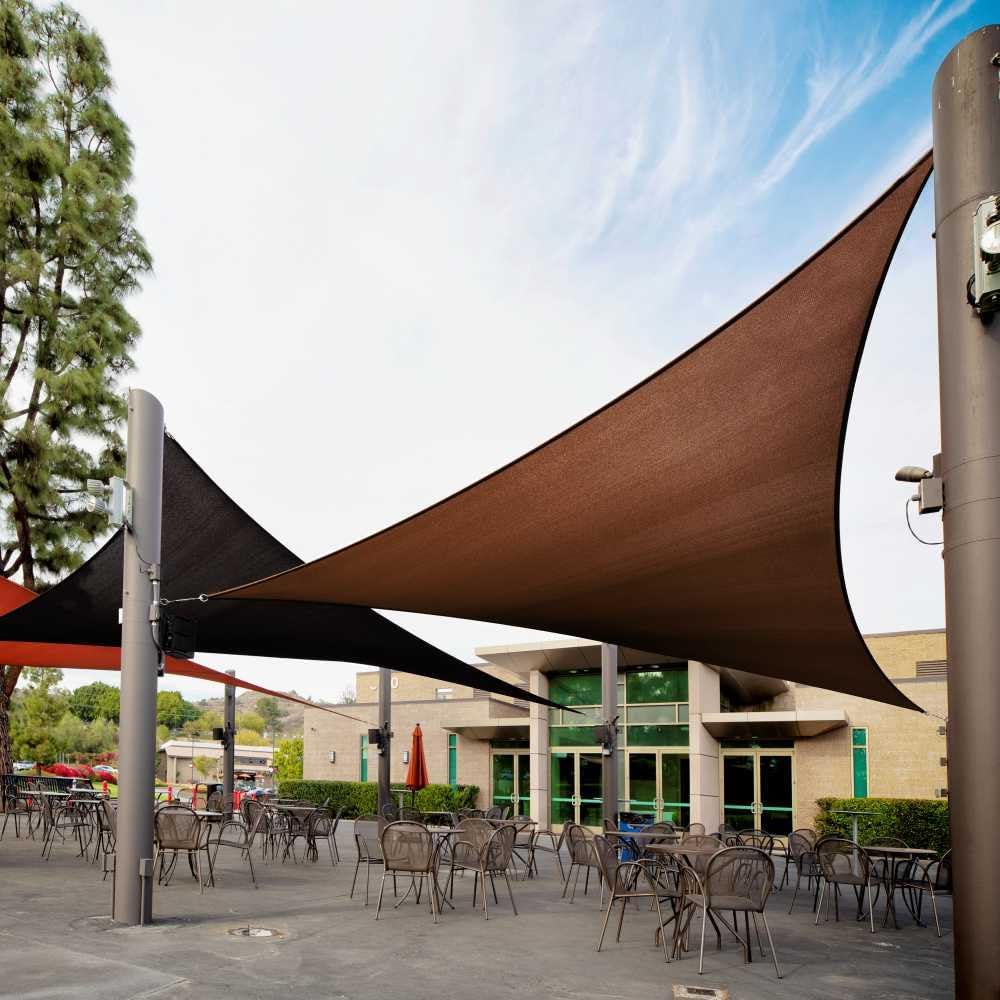 Royal Shade 17ft x 17ft x 17ft Brown Custom Sun Shade Sail Canopy