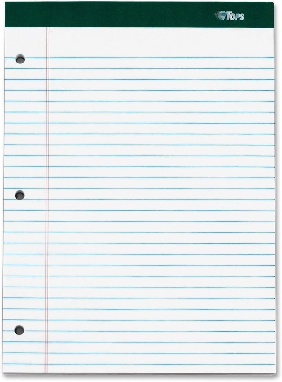TOPS Docket Writing Pads, Legal Rule, 3pk - 100 Sheets