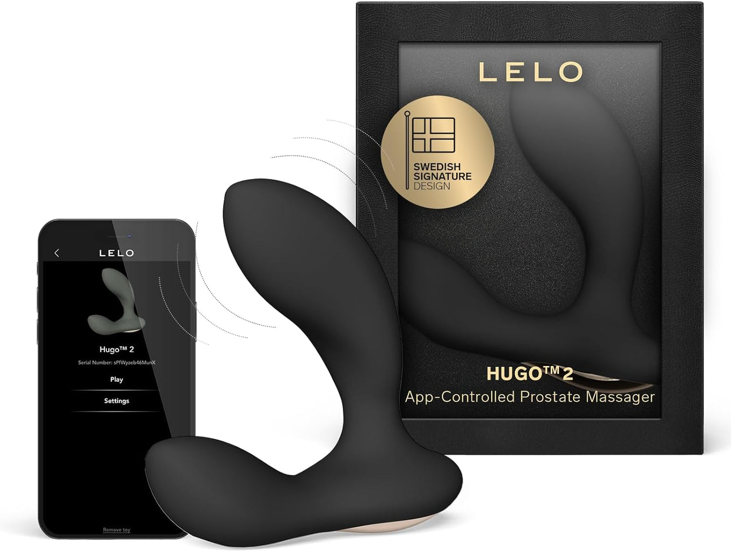 LELO Hugo 2 Prostate Vibrator with Bluetooth App for Men