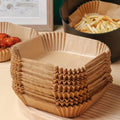 Oil-Resistant Air Fryer Liners: Non-Stick & Disposable - 50pc