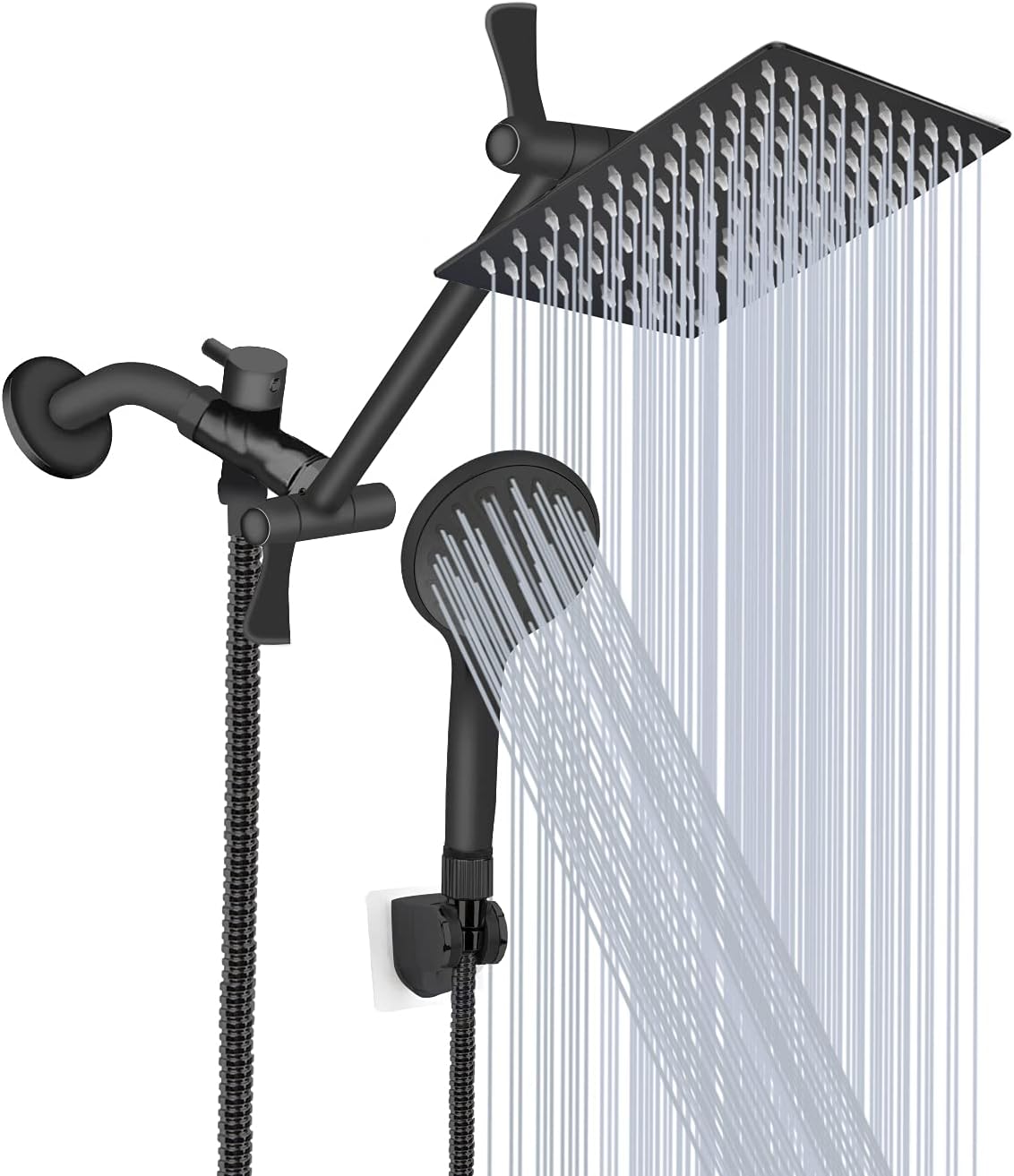 High Pressure Rainfall Shower Head Combo with Adjustable Arm