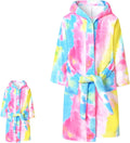 Matching Girls and Doll Robe Plush Fleece Bathrobe for Kids - Soft