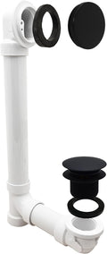 12 in & 4 in Bath Waste & Overflow Assembly Matte Black - Tip-Toe