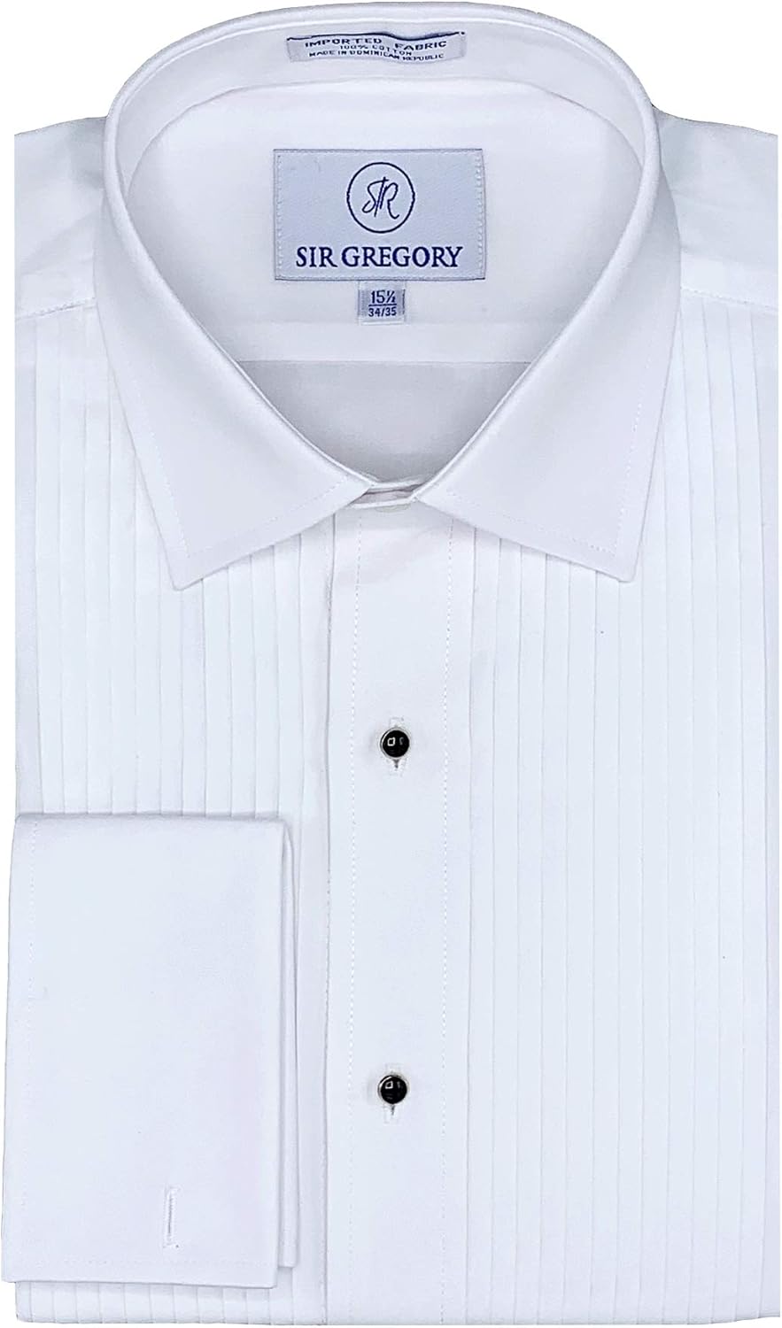 Sir Gregory Men's Regular Fit Tuxedo Shirt for Formal Events