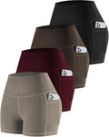 CHRLEISURE Womens Biker Yoga Shorts with Pockets - High Waisted will