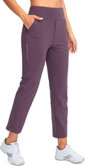 Womens Golf Pants 7/8 Ankle Stretch High Waist - Tummy Control