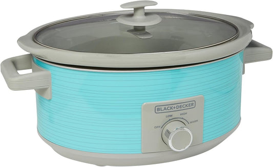 BLACK+DECKER 7-Quart Slow Cooker with Lid Holder and Heat Settings