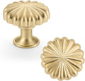 Gold Cabinet Knobs 20 Pack - Brushed Brass Zinc Alloy Vintage Cupboard