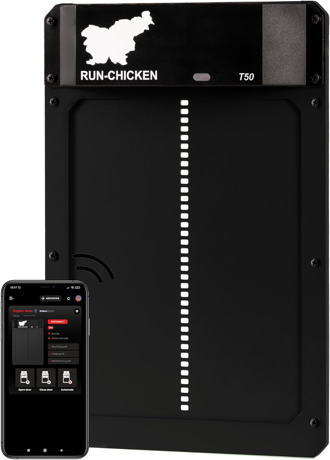 RUN-CHICKEN Automatic Chicken Coop Door with App Control