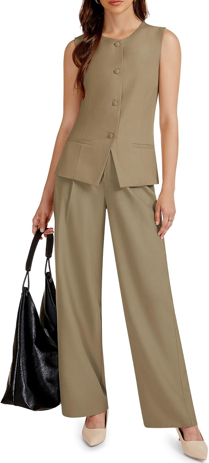 Women's 2 Piece Blazer Outfits for Dressy Casual Work Sets