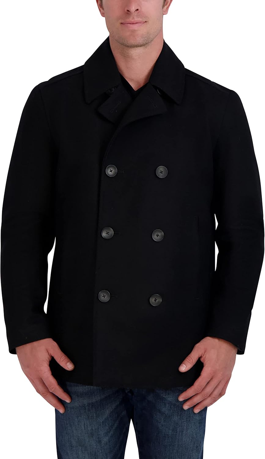 Nautica Men's Classic Double Breasted Peacoat for Timeless Style