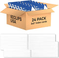 Index Cards Bulk 2400 Cards 3x5 - Durable Ruled Flash Cards